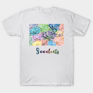 Rainbow Succulents T-Shirt